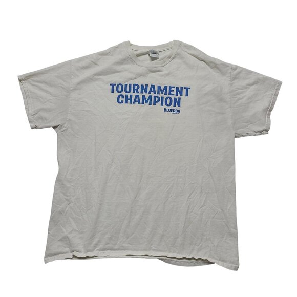 Gildan Other - Tournament Champion BlueDog Events CA T-Shirt White XL Poker Distressed